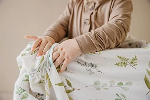 Baby Car Seat Cover Canopy and Nursing Cover Multi-Use Stretchy 5 in 1 Gift"Haven" by Copper Pearl