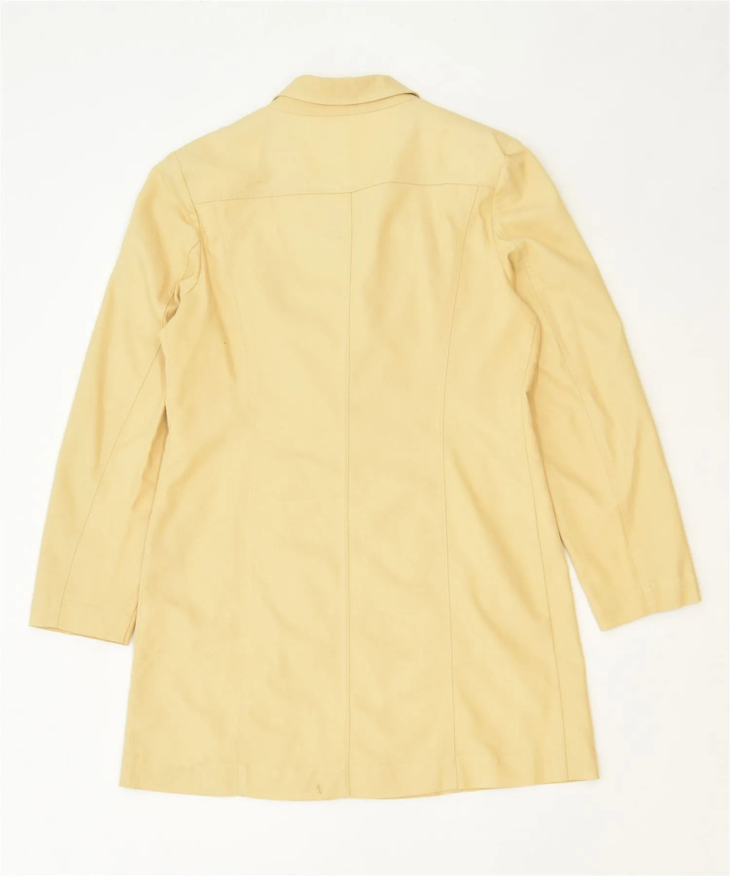 BETTY BARCLAY Womens Overcoat UK 14 Medium Beige Cotton Designer Vintage