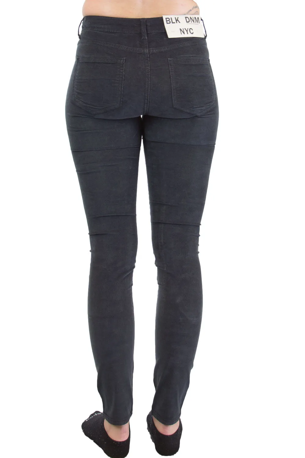 BLK DNM Women's Washed Black Corduroy Jeans #WJ990201 $215 NWT