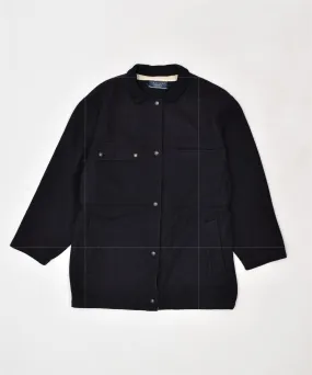BLUE MAID Womens Aquarama Overcoat UK 14 Large Black Vintage