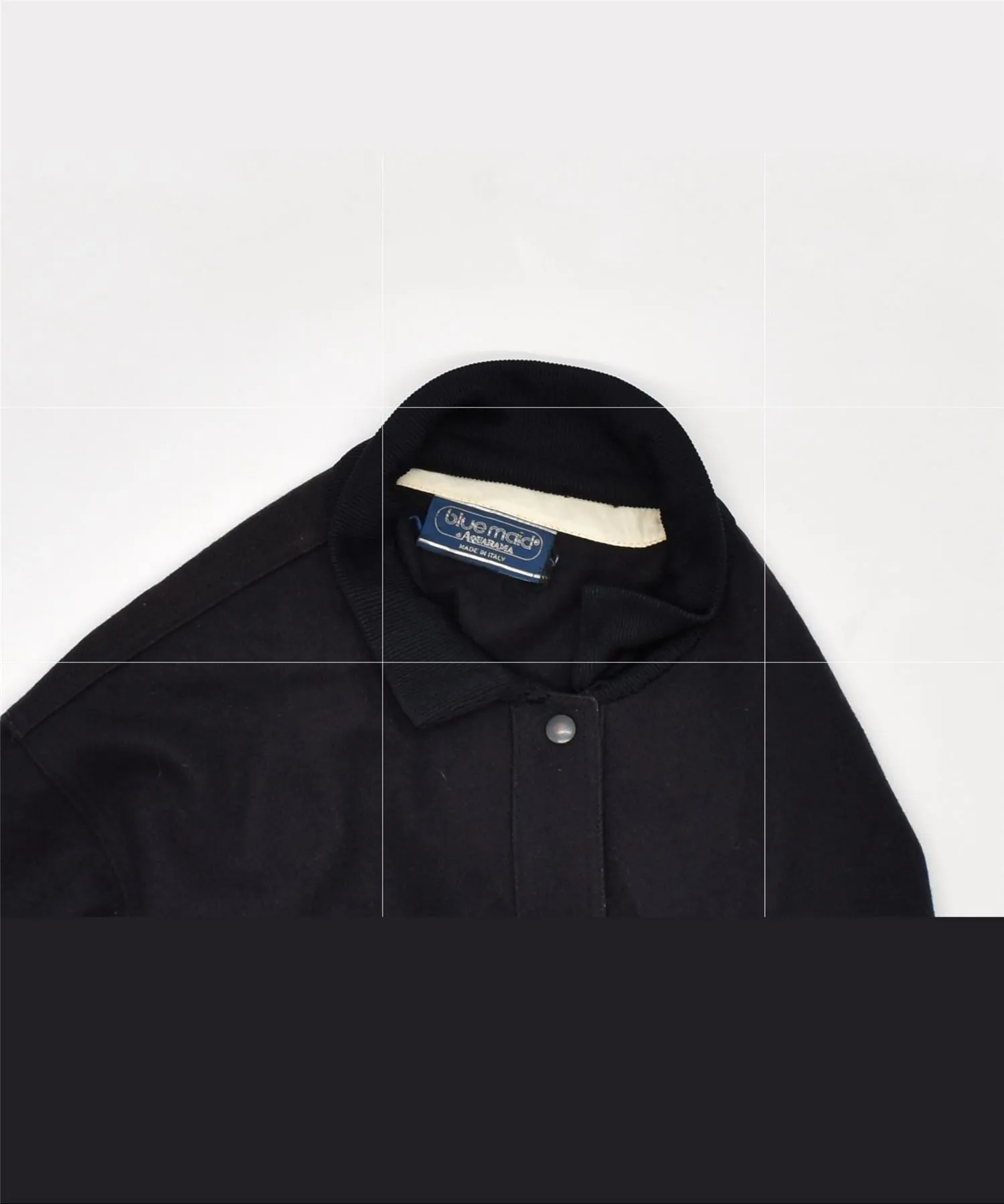 BLUE MAID Womens Aquarama Overcoat UK 14 Large Black Vintage