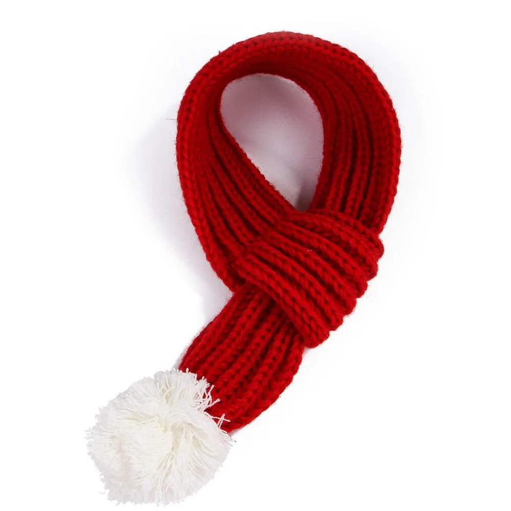 Christmas Knit Scarf for French Bulldog
