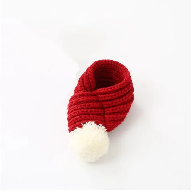 Christmas Knit Scarf for French Bulldog