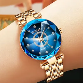 Fashion Award Gem Stone Luxury Brand Quartz Wristwatch