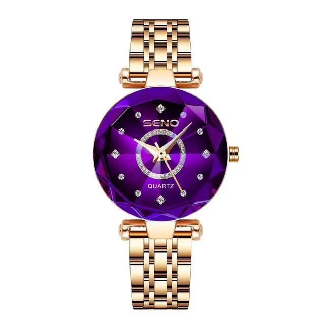 Fashion Award Gem Stone Luxury Brand Quartz Wristwatch