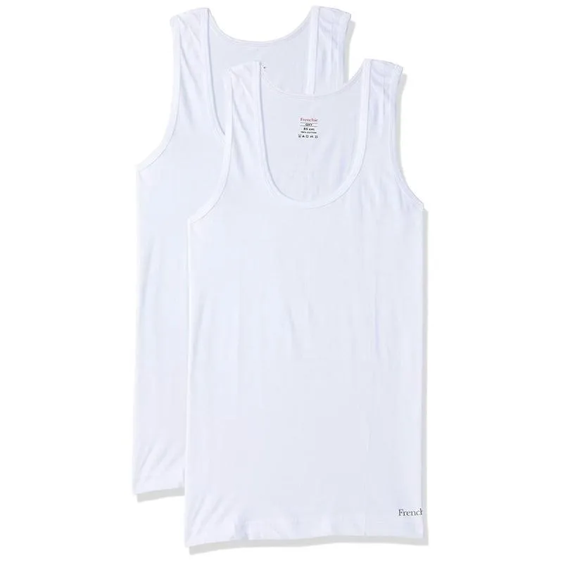Frenchie Men's Plain Vest (Pack of 2)