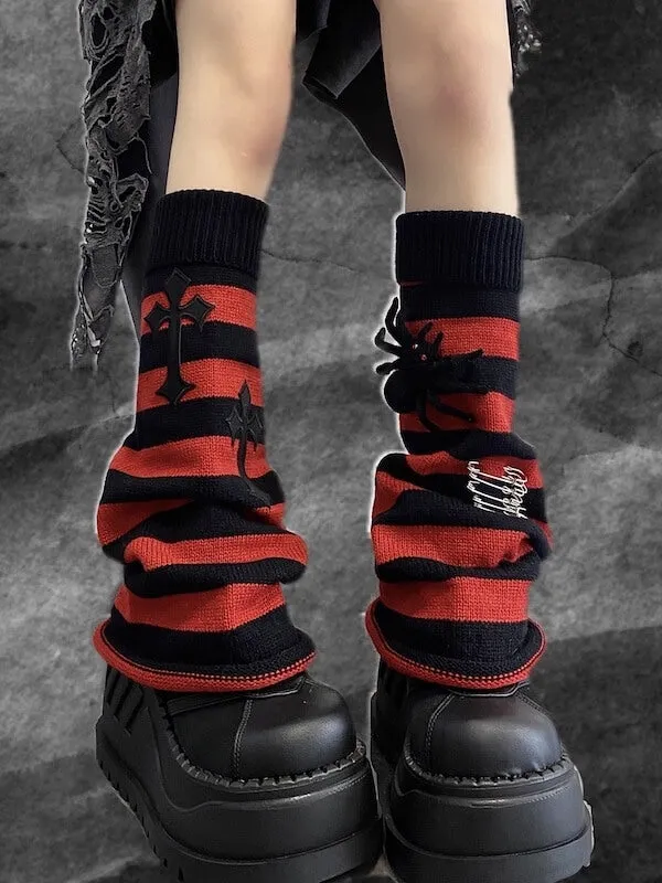 Harajuku pins spider leg warmers