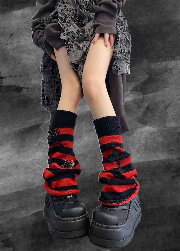 Harajuku pins spider leg warmers