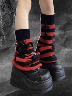 Harajuku pins spider leg warmers