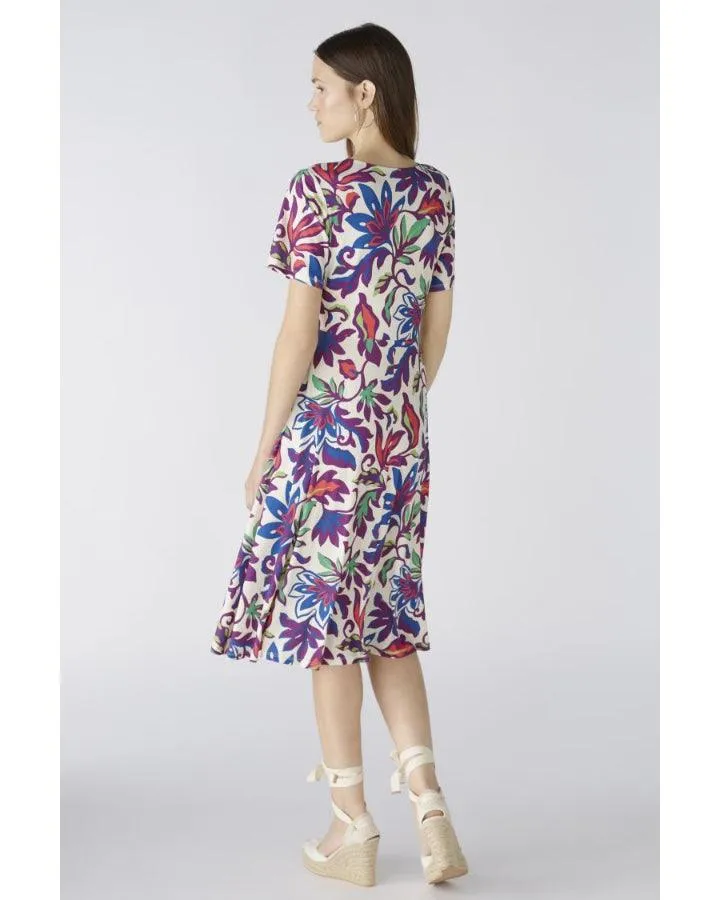 Oui Floral Wrap Style Dress