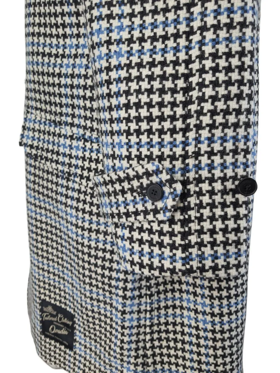 OVADIA & SONS Men's Blue Tweed Overcoat #F19309 NWT