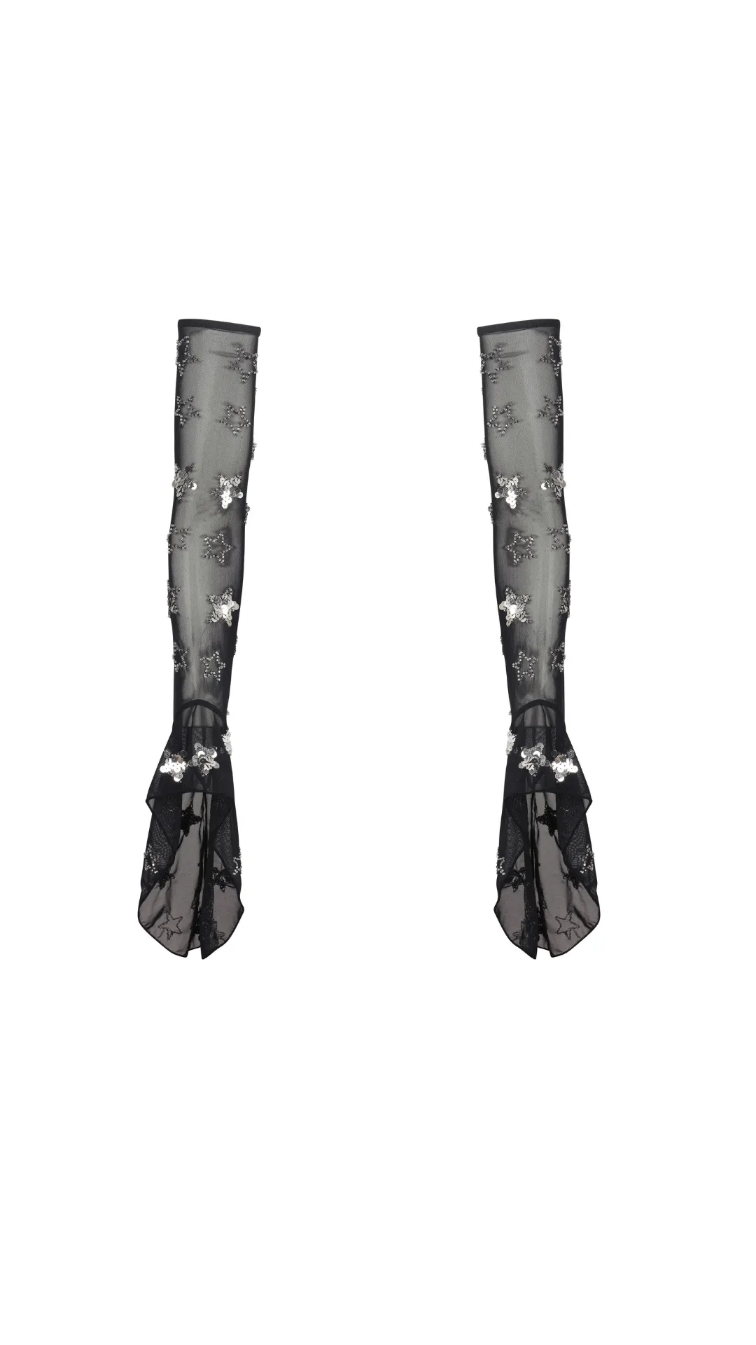 PHOENIX SPARKLE ARM WARMERS - BLACK/SILVER