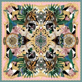 The Baroque Tiger Silk Scarf | 130x130cm