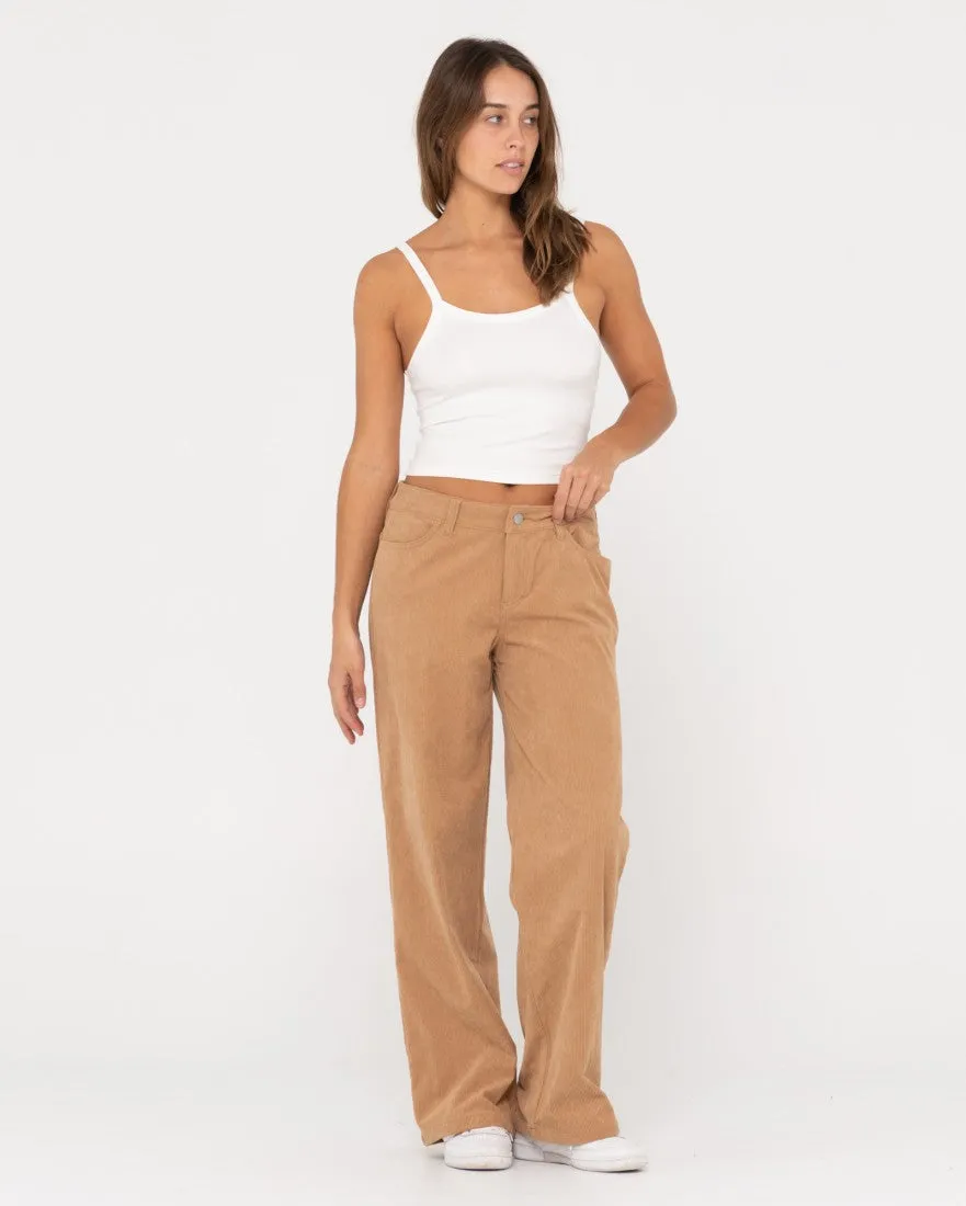 The Secret Low Rise Wide Leg Cord Pant