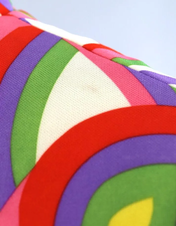 Vintage Rainbow Stripe Day Dress - Leslie Fay