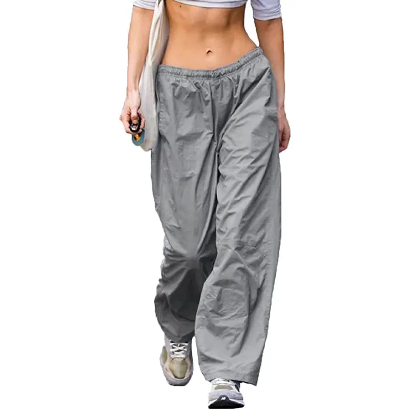 Women's Baggy Cargo Pants Wide Leg Hip Hop Casual Relaxed Fit Sweatpants Hipster Parachute Cargo Pants Y2K