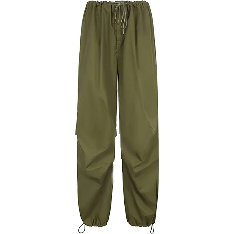 Women's Baggy Cargo Pants Wide Leg Hip Hop Casual Relaxed Fit Sweatpants Hipster Parachute Cargo Pants Y2K